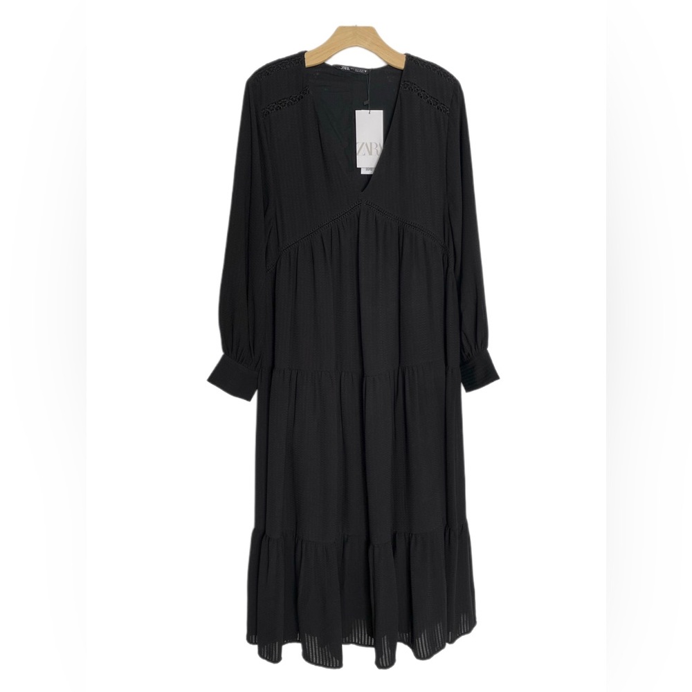 ZARA Long Sleeve Maxi Dress